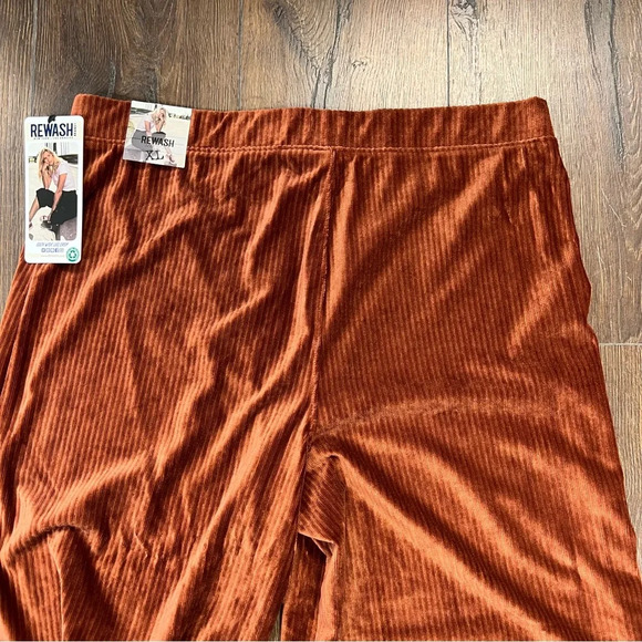 🆕 Rewash Rust ribbed velvet crops SZ XL - Picture 7 of 7